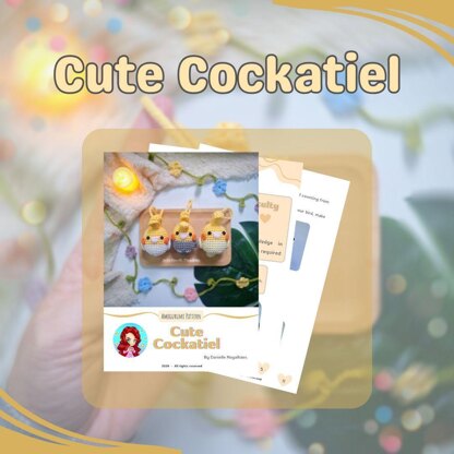Adorable Cockatiel Amigurumi Crochet Pattern – Easy & Cute PDF (US Terms)