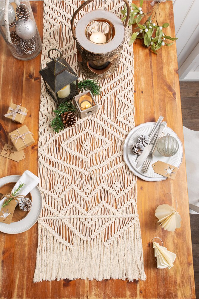 Macramé deals table runner