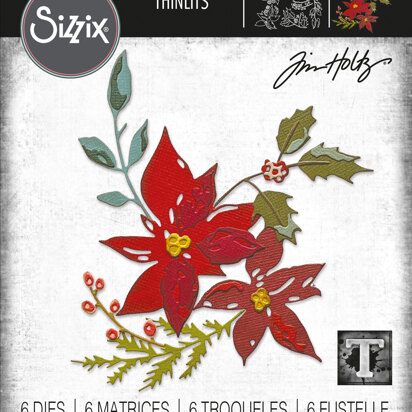 Sizzix Thinlits Die Set 6PK - Festive Bouquet