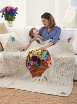 Flower Basket Afghan in Lion Brand Vanna's Choice