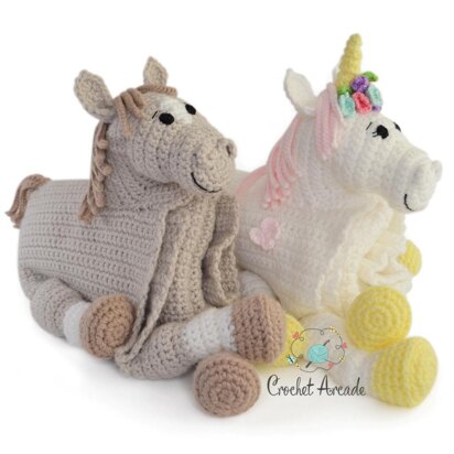 Cuddle and Play Horse and Unicorn Blanket