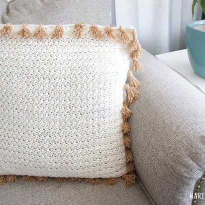 Crochet Pillow with Tassels