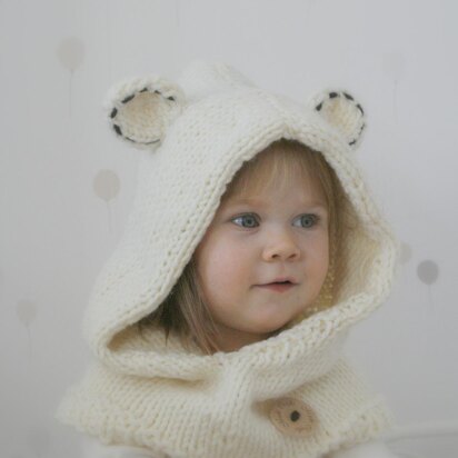 Popi polar bear hood