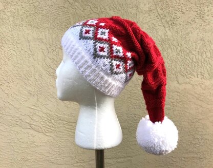 Holiday Colorwork Hat (Beanie/ Santa Hat)