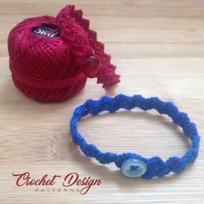 Just Beautiful Bracelet, chokers and anklet - CROCHET PDF PATTERN -