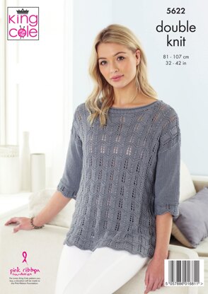 Sweater & Top in King Cole Bamboo Cotton DK - 5622 - Downloadable PDF