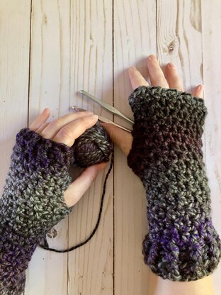 Amethyst mitts