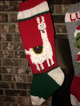 Llama Christmas stocking