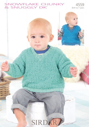 Sweaters in Sirdar Snowflake Chunky and Snuggly DK - 4559 - Downloadable PDF