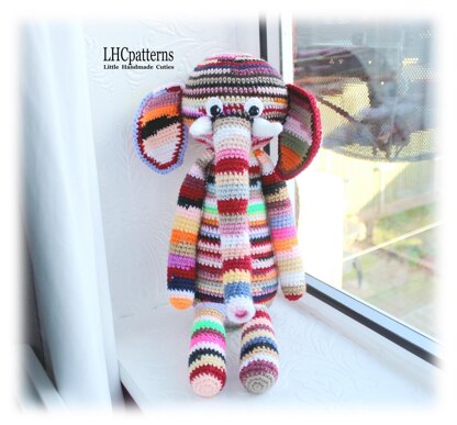 Scrap Yarn Elephant Crochet Pattern