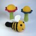 Flowers and Bee Baby Rattles