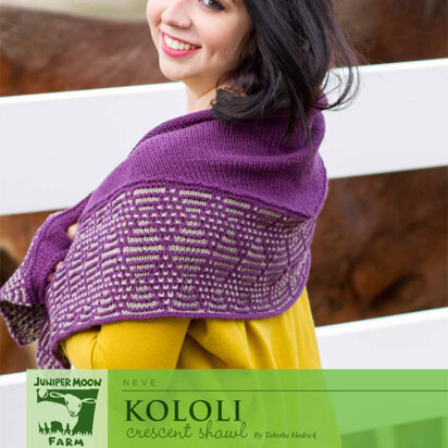 Kololi Crescent Shawl in Juniper Moon Neve - J34-01 - Downloadable PDF