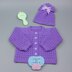 Violet baby knitting pattern 20" chest