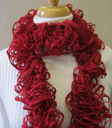 Scarf in Plymouth Yarn Joy Ruffle - F448 - Downloadable PDF