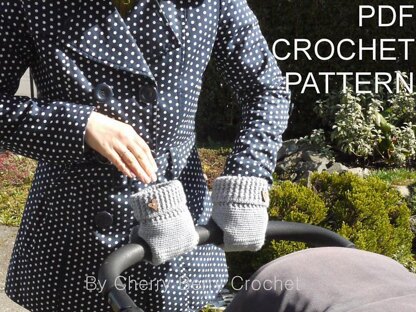 Stroller or Pram Hand Muff Crochet pattern by Cherry Berry Crochet