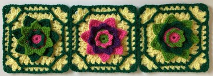 Flower square with border I by HueLaVive