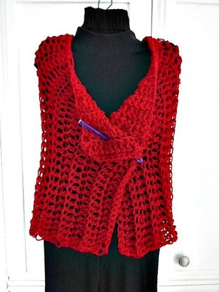 YTcr- Beginner Red Shawl