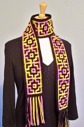 Crochet Mosaic Scarf