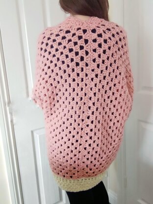 Crochet Pink Hexagon Cardigan Pattern