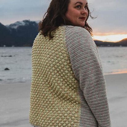 Bobble Stitch Raglan Cardigan