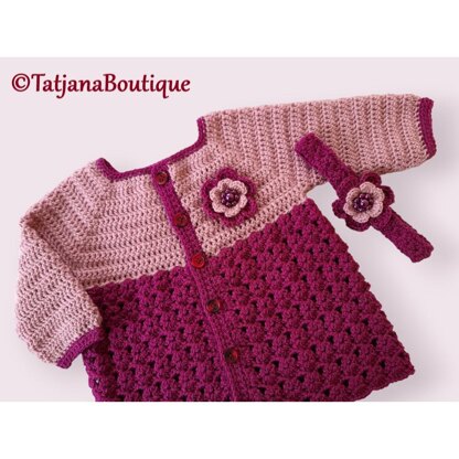 Toddler Cardigan and Headband