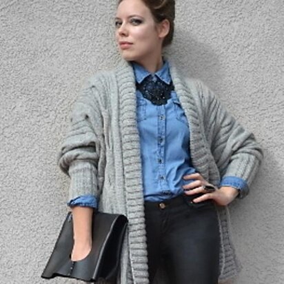 Gray Dolman Cardigan