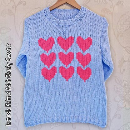 Intarsia - Lattice of Hearts - Chart Only