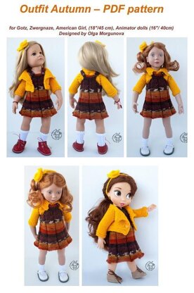 Outfit Autumn for doll 16"-18"