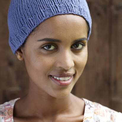 Tranquil Violet Hat in Lion Brand Cotton-Ease - L0531