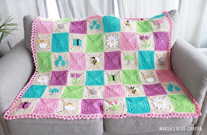 Spring Granny Square Blanket