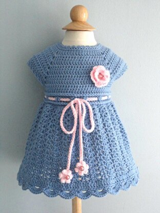 Crochet PATTERN Girl Dress 1 - 6 years old