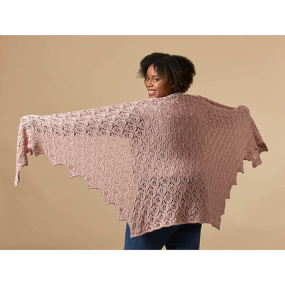 #1332 Rising Sun -  Shawl Knitting Pattern for Women in Valley Yarns Westhampton