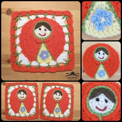 Russian Doll Afghan Square