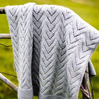 Twisty Lace Blanket - knitting pattern