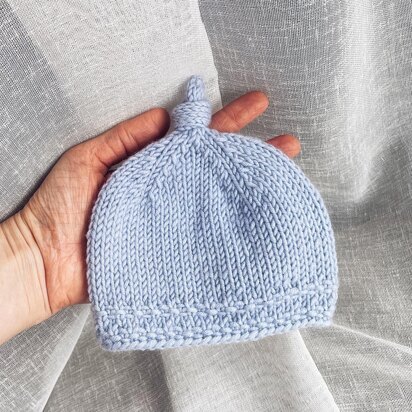 Top Knot Baby Beanie