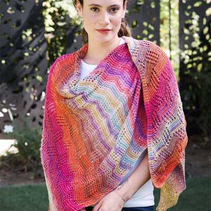 Trendsetter Yarns 6500W Nuance - Angled Box Stitch Sideway Triangle or Wrap PDF