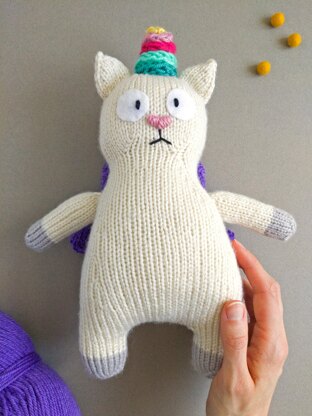 Meowicorn the Unicorn Cat - Toy Knitting Pattern