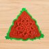 A crochet triangle motif