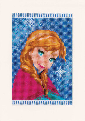 Vervaco Greeting Card Kit Disney Elsa, Olaf&Anna Set Of 3 Cross Stitch Kit