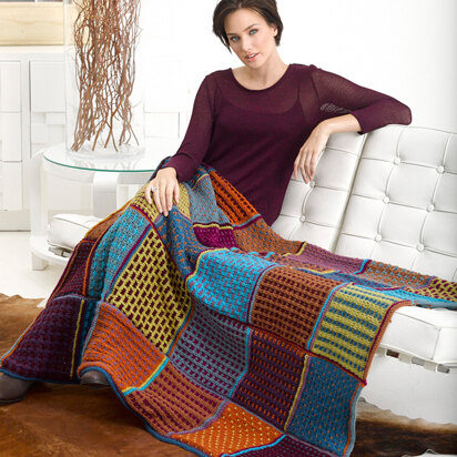 Fall Colors Afghan in Lion Brand Vanna's Choice - L32075B