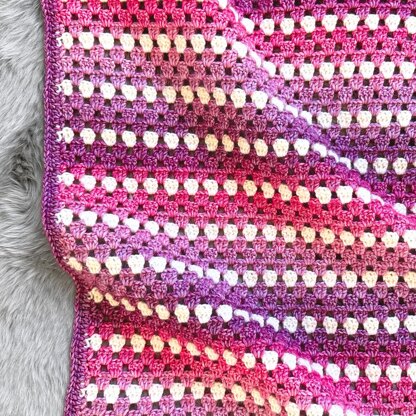 Granny Stripe Baby Blanket