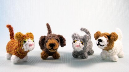 Tiny Cats and Dogs Amigurumi