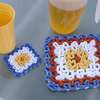 Wiggly Flower Hot Pad & Coaster