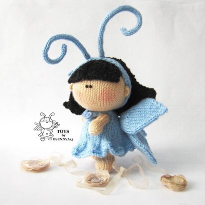 Pebble doll Butterfly