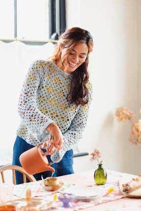 Floral open work Jumper