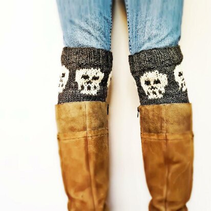 Snuggly Skull Boot Cuffs