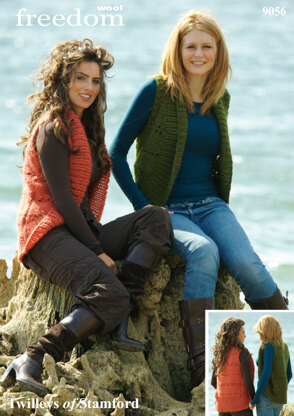 Knitted Body Warmer in Twilleys Freedom Wool - 9056