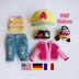 Amigurumi doll outfits pattern, Doll clothes crochet pattern, Crochet doll costume 30 cm/11,8 inch (English, Deutsch, Français)