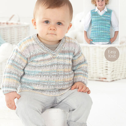 Sweater and Tank Top in Sirdar Snuggly Baby Crofter DK - 4449 - Downloadable PDF