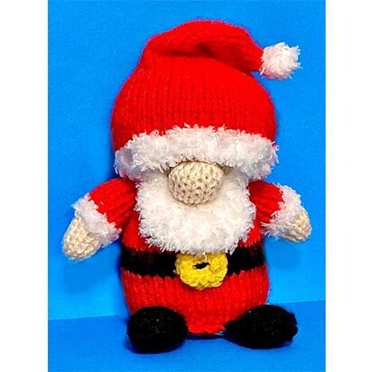 Santa Gonk Choc orange cover / 13cms Christmas toy - knitting pattern